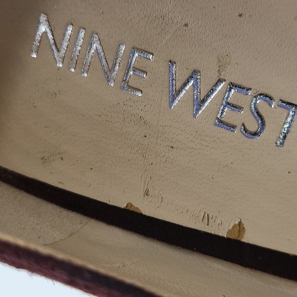 1752- Nine West Tatiana Suede Women's Heel Size 8 Wine Color - Picture 10 of 10